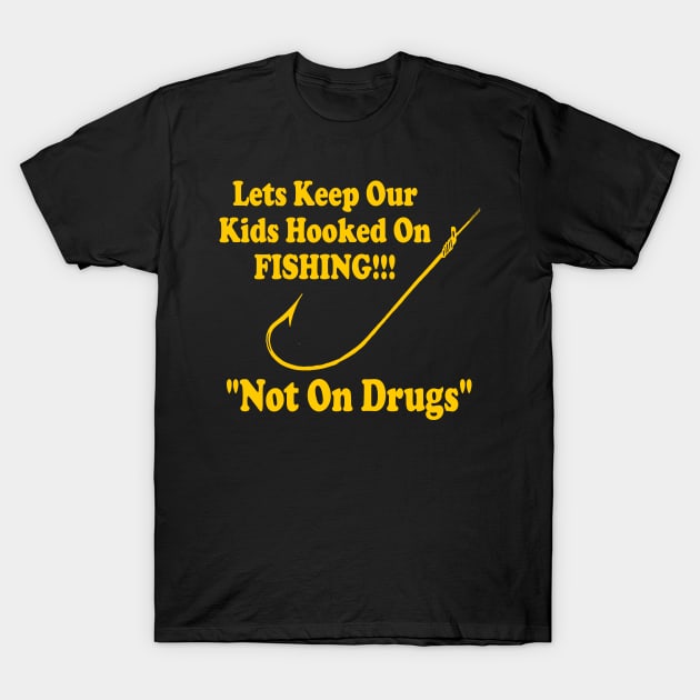 D.A.R.E. Kids Hooked on Fishing Not Drugs T-Shirt by darklordpug